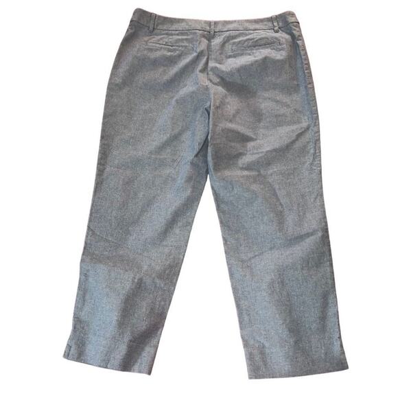 Talbots Petites Dress Pants Womens Size 14P Blue Chambray Straight Leg - Picture 4 of 4
